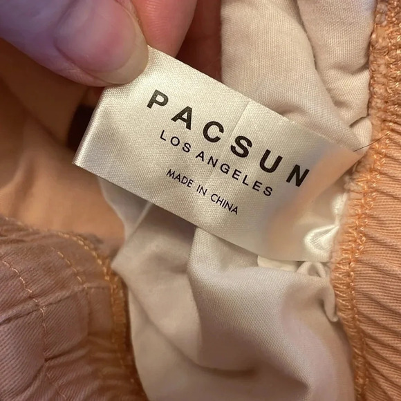 PacSun Los Angeles Pink Cotton Spandex Elastic Waist Shorts - Picture 7 of 10